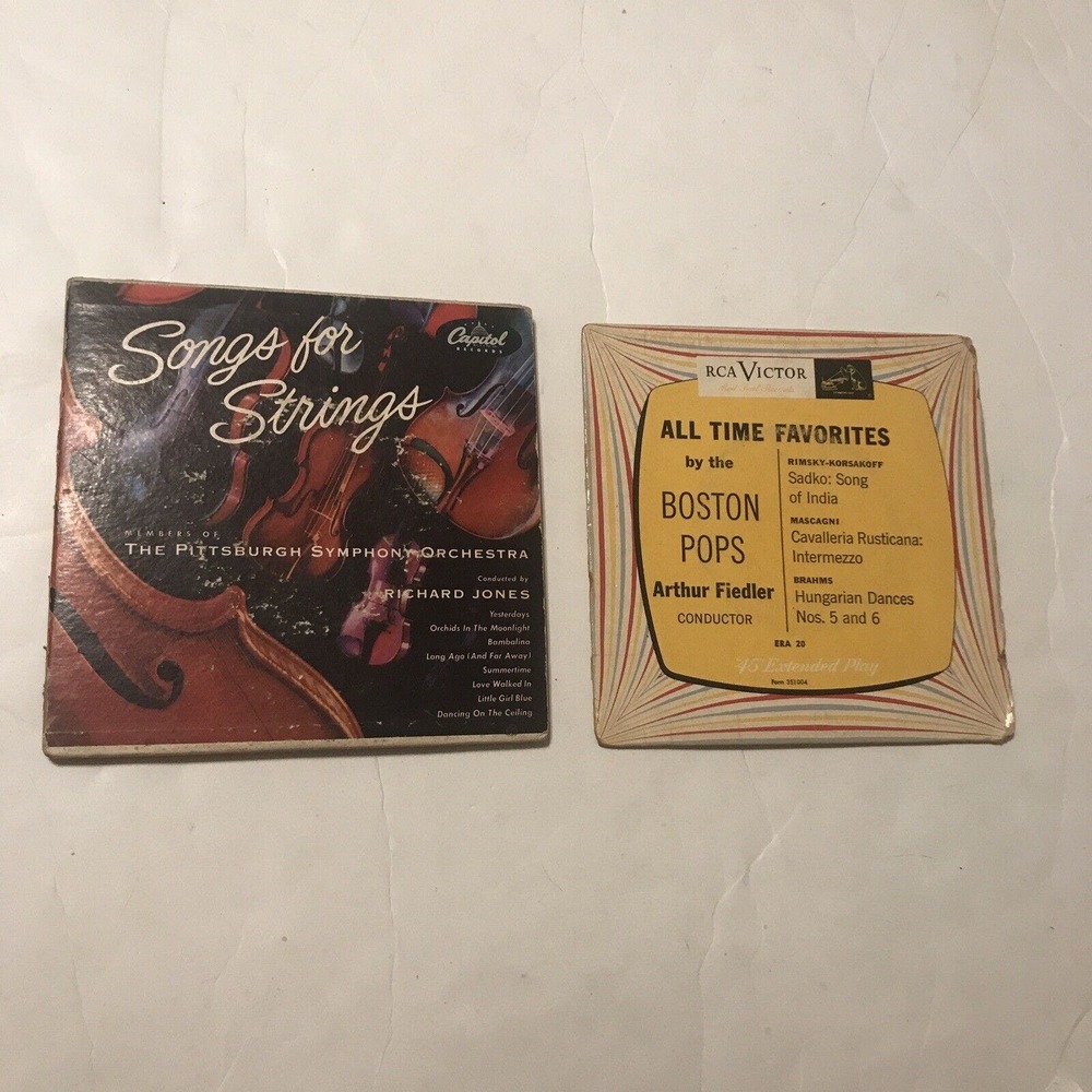 Capitol Records Set Of 2 7 Inch Records Songs For String 3801